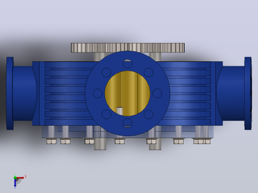 SolidWorks罗茨鼓风机组件俯视缩略图