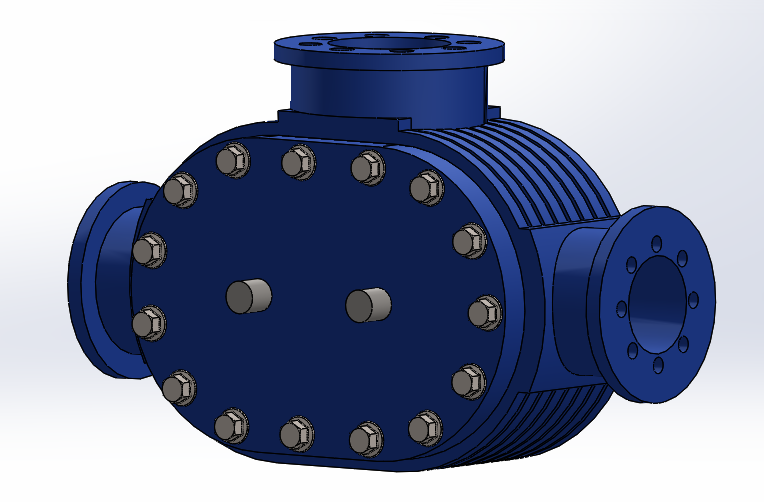 SolidWorks罗茨鼓风机组件