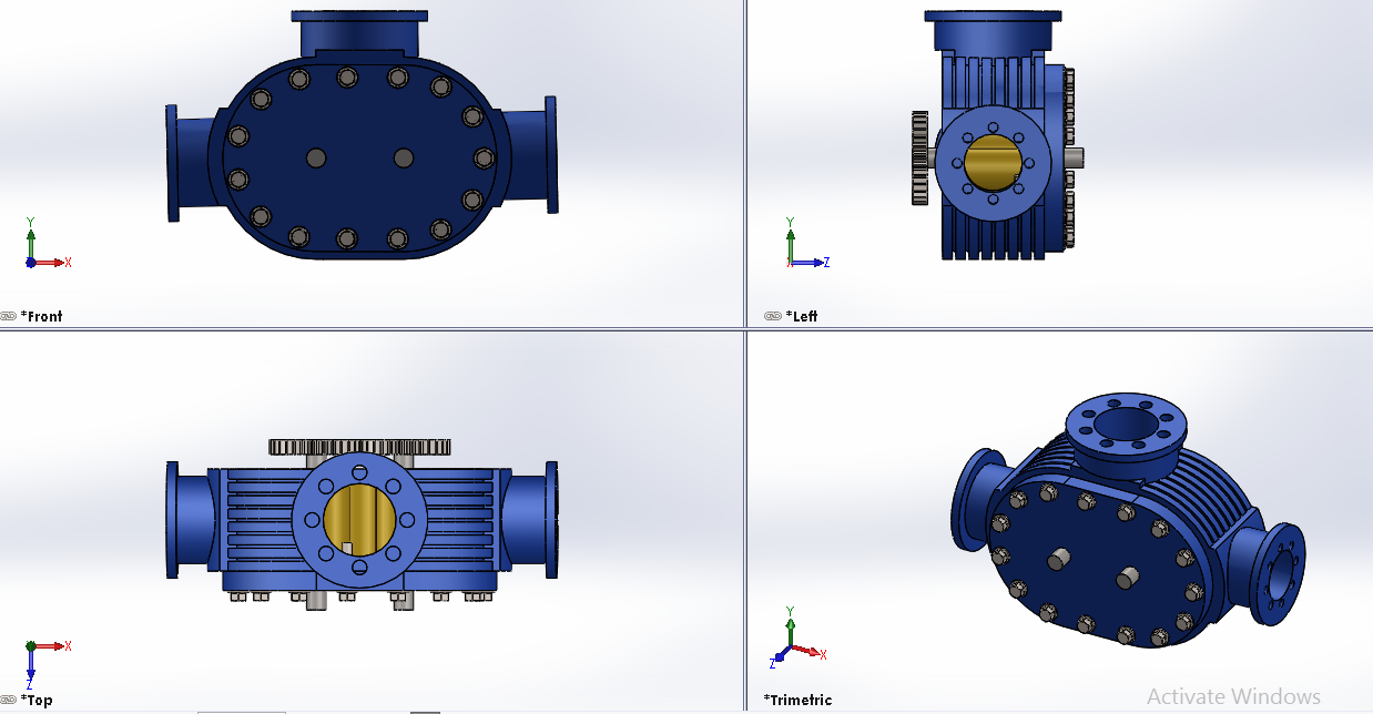 SolidWorks罗茨鼓风机组件