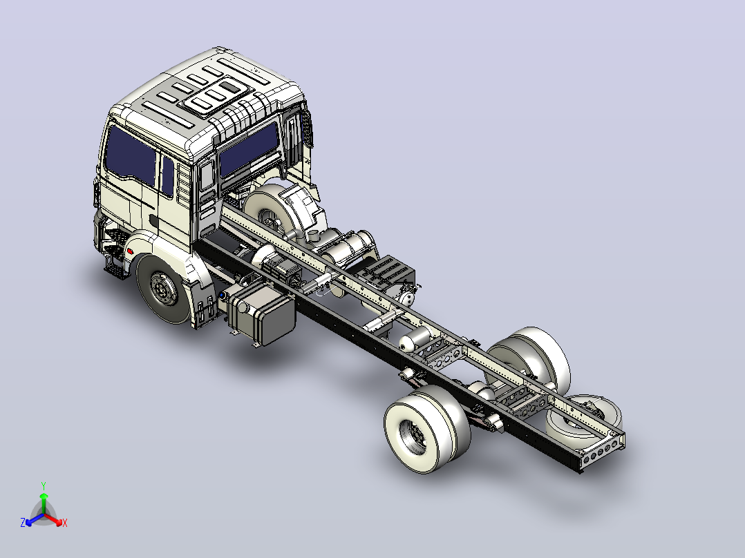 底盘（轴距4700mm）正等轴测图