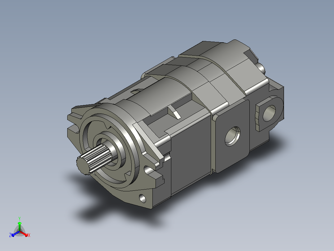 CBHY-G,F双联齿轮油泵[CBHY-G36／F3.5-ATΦ]正等轴测图