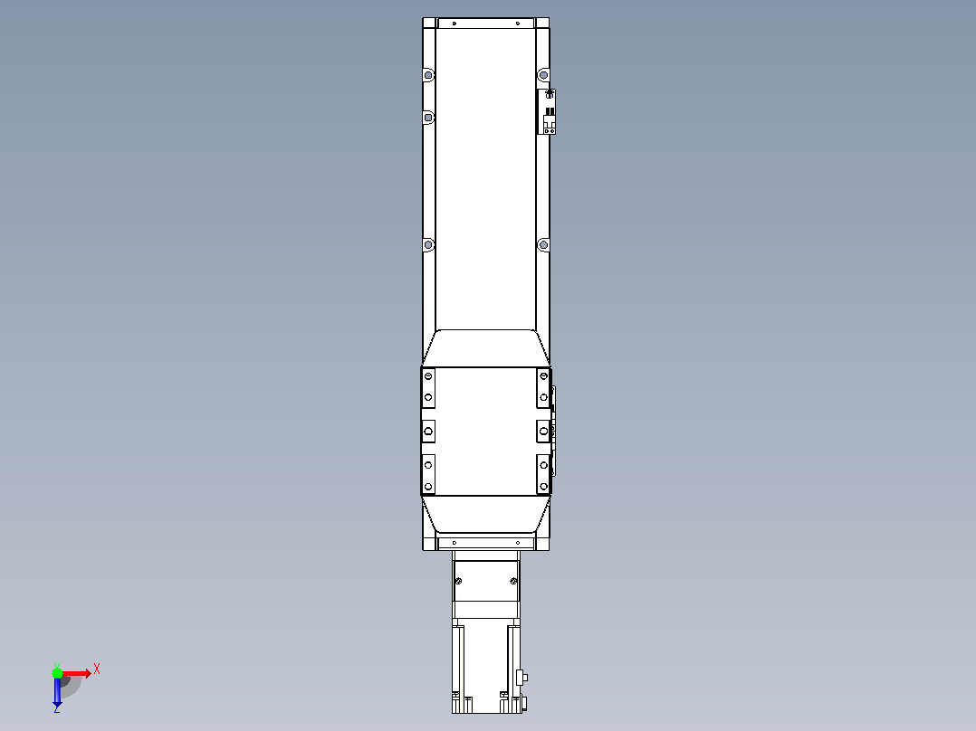 滚珠丝杠直线轴内置导轨TPA-GCR-150-2010C-L350-M-M75-N3俯视图