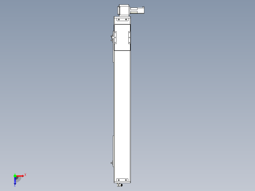 MCB10无尘皮带滑台[MCB10-L32-800-RU-100W-C3]俯视图