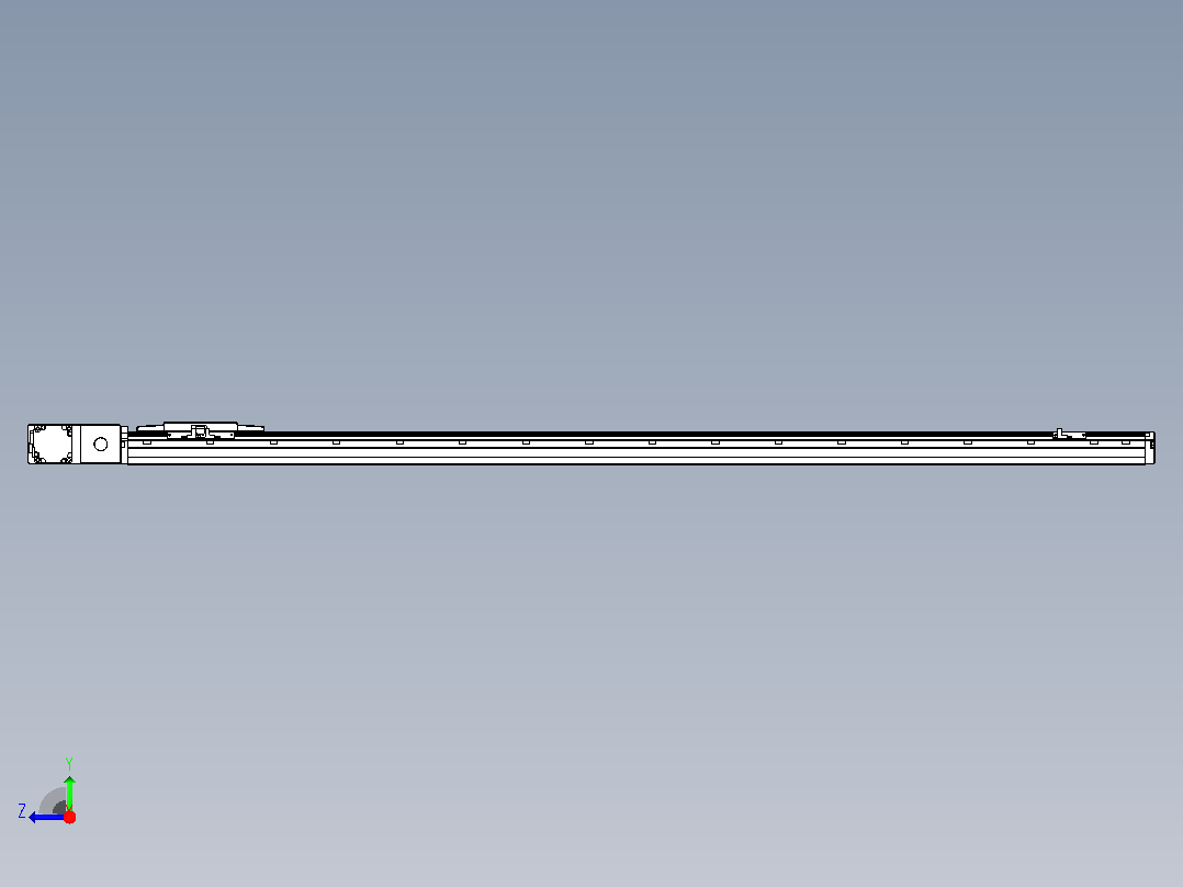机器人皮带驱动直线轴TPA-GCB-120-P70-L1350-QL-M20-N3右视图