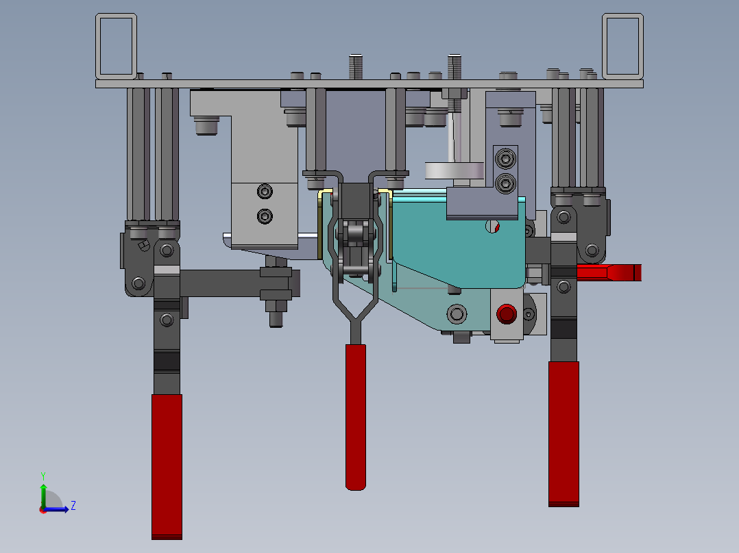焊接夹具左视图