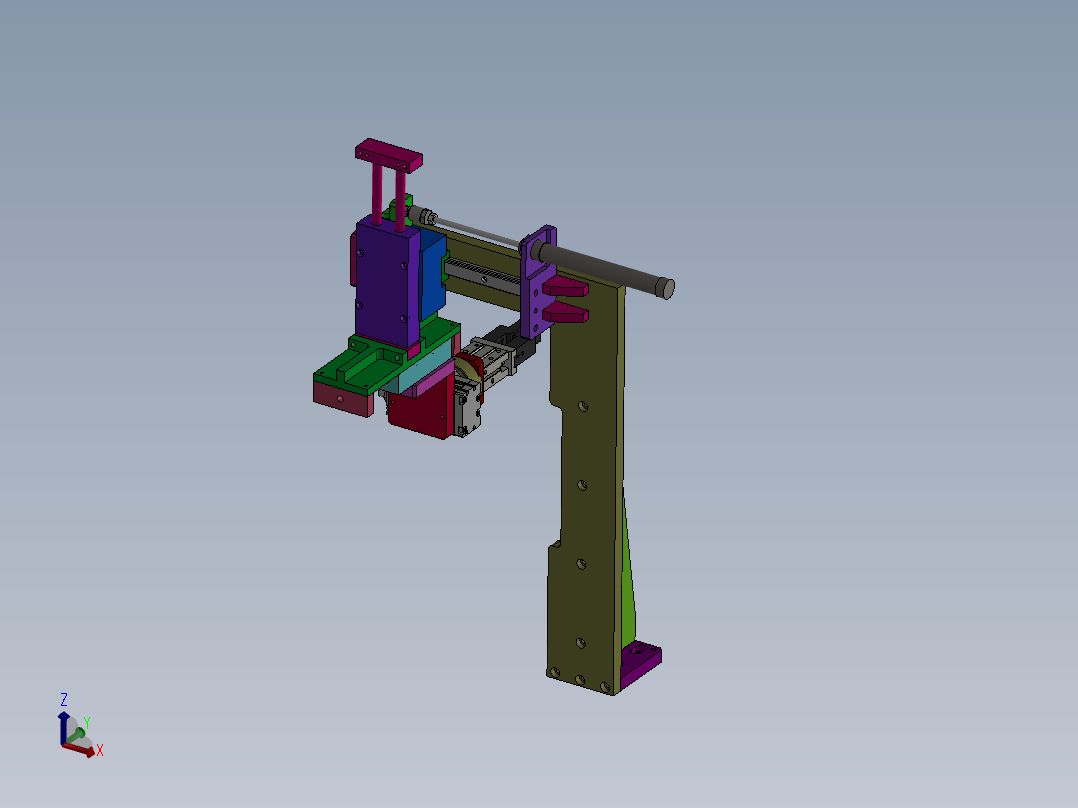气缸组合前后左右上下夹取旋转结构sw13可编辑