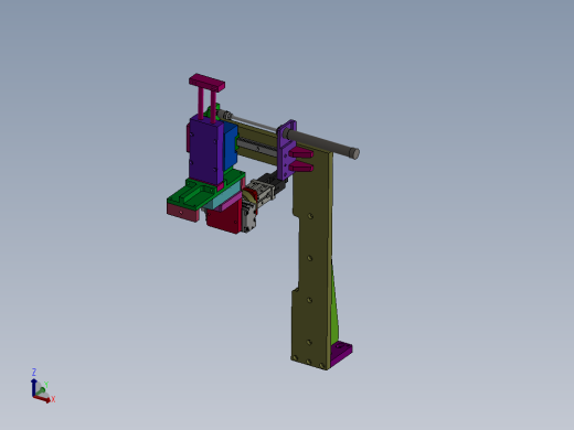 气缸组合前后左右上下夹取旋转结构sw13可编辑