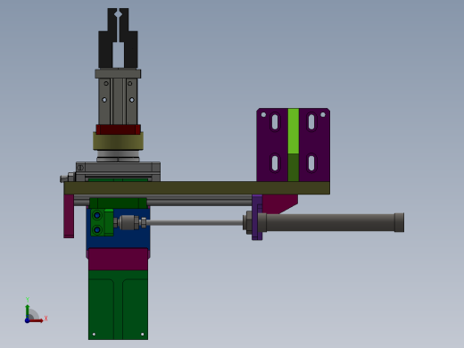 气缸组合前后左右上下夹取旋转结构sw13可编辑前视缩略图