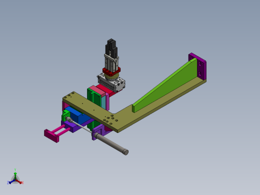 气缸组合前后左右上下夹取旋转结构sw13可编辑正等轴测缩略图