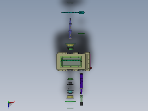 齿轮箱3D数模俯视缩略图