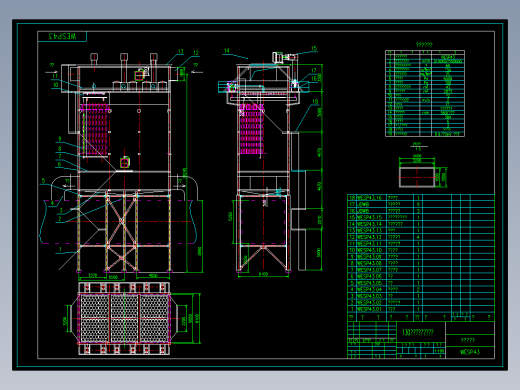 湿式电除尘器WESP锅炉粉尘颗粒处理设备CAD图纸图纸