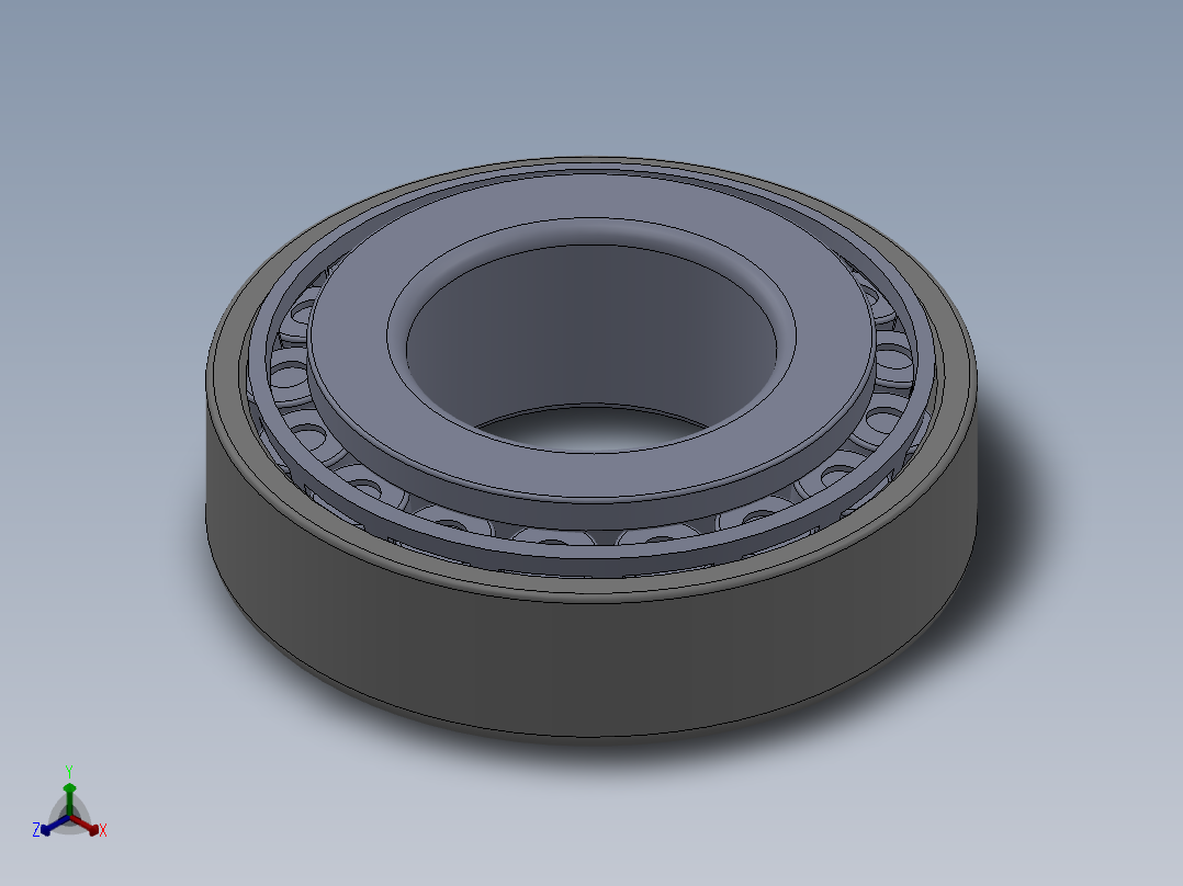 圆锥滚子轴承正等轴测图