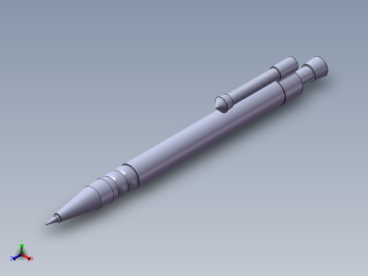 solidworks 自动圆珠笔3D模型