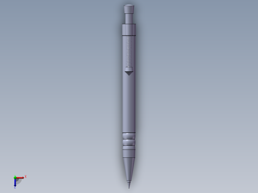 solidworks 自动圆珠笔3D模型俯视缩略图