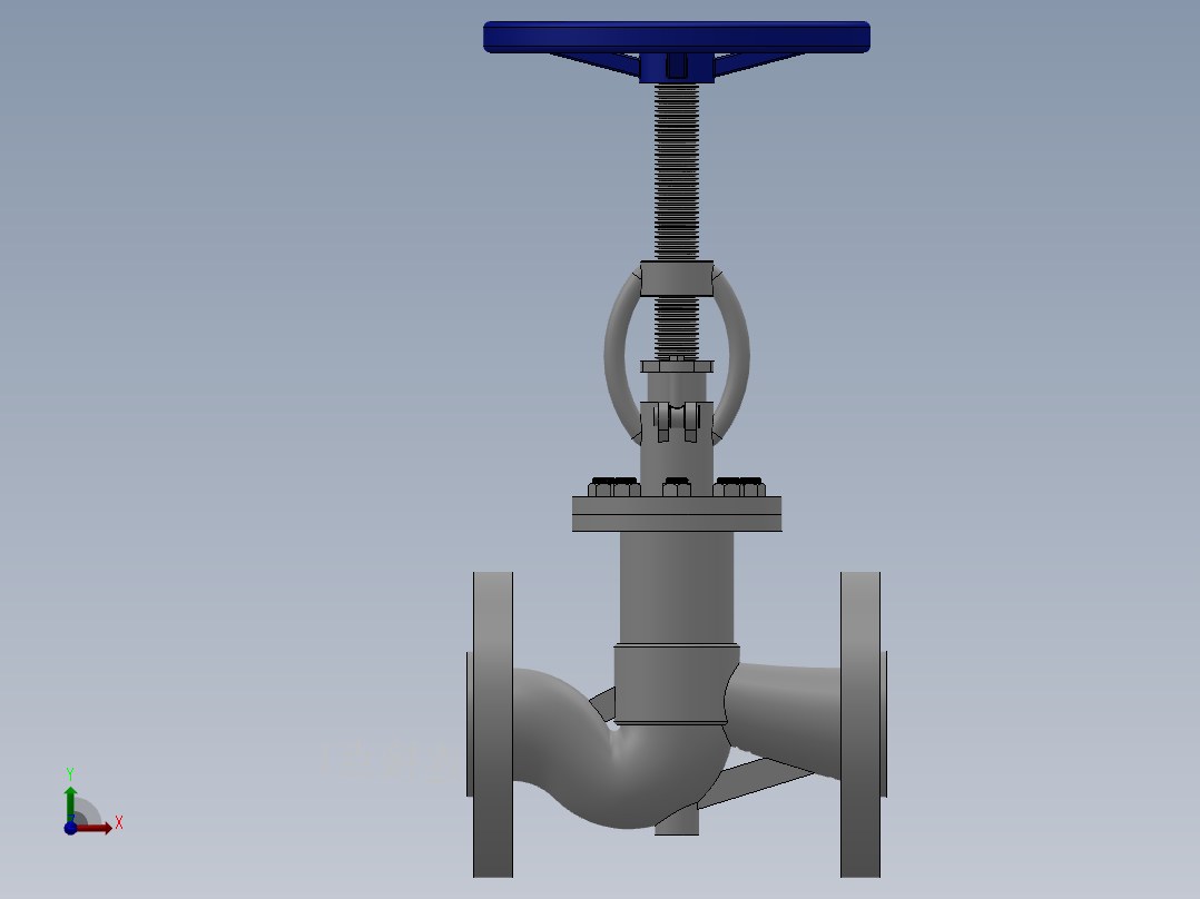 法兰截止阀-316 DN15-DN300前视图
