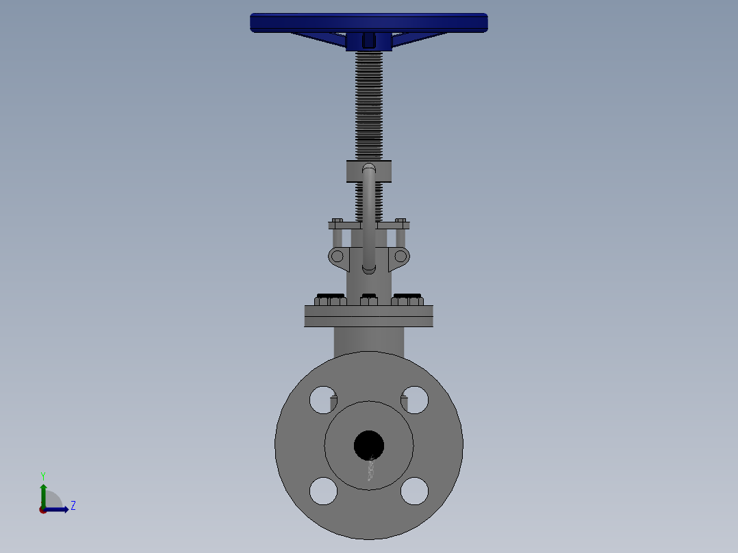 法兰截止阀-316 DN15-DN300左视图