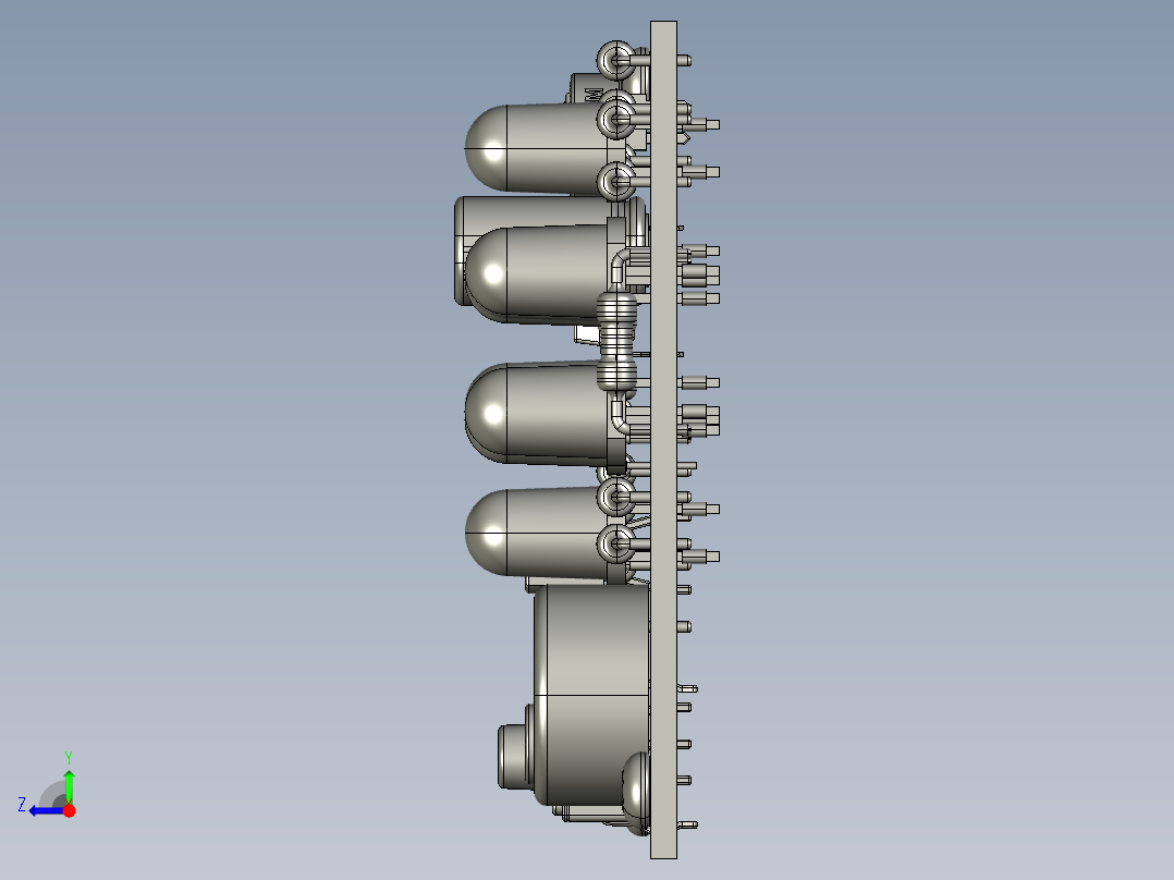 LED灯 3D模型右视图