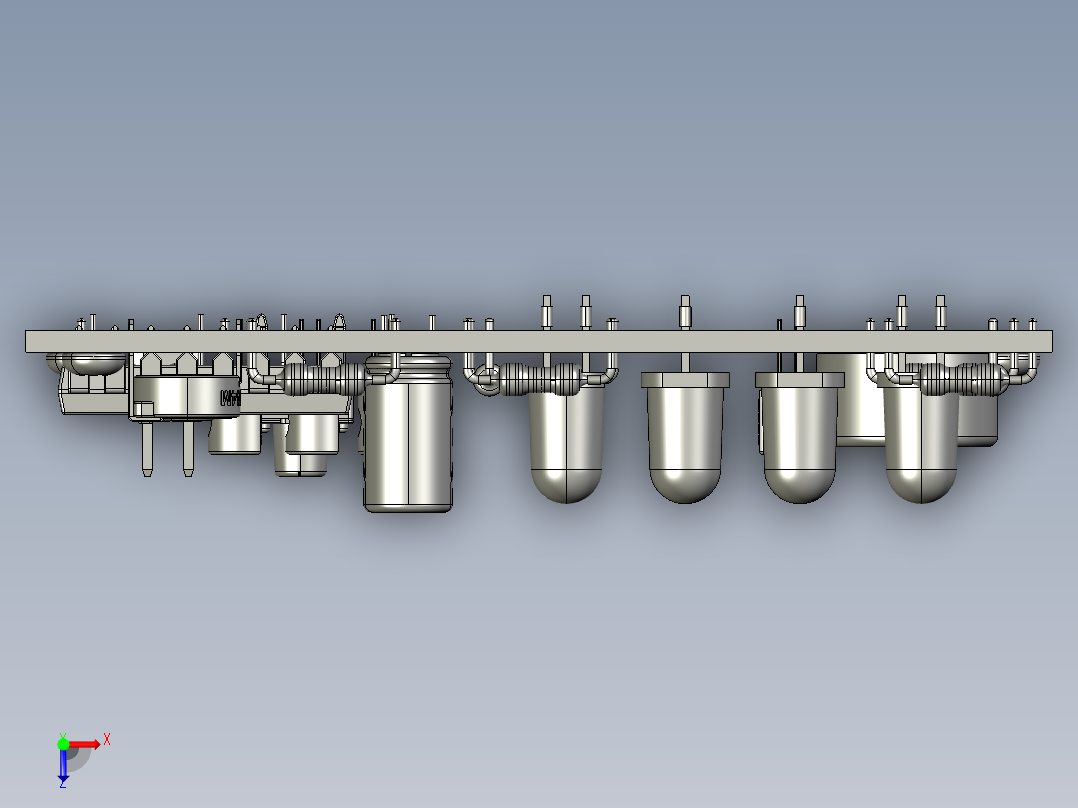 LED灯 3D模型俯视图