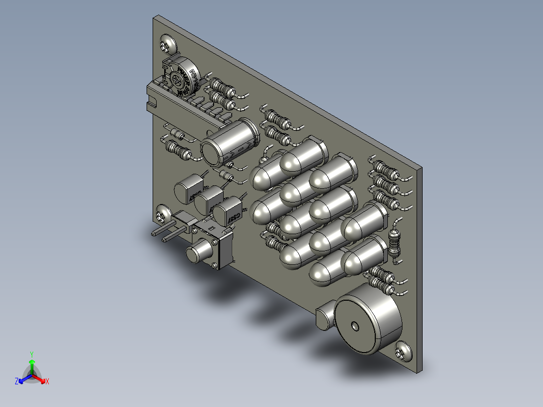 LED灯 3D模型正等轴测图