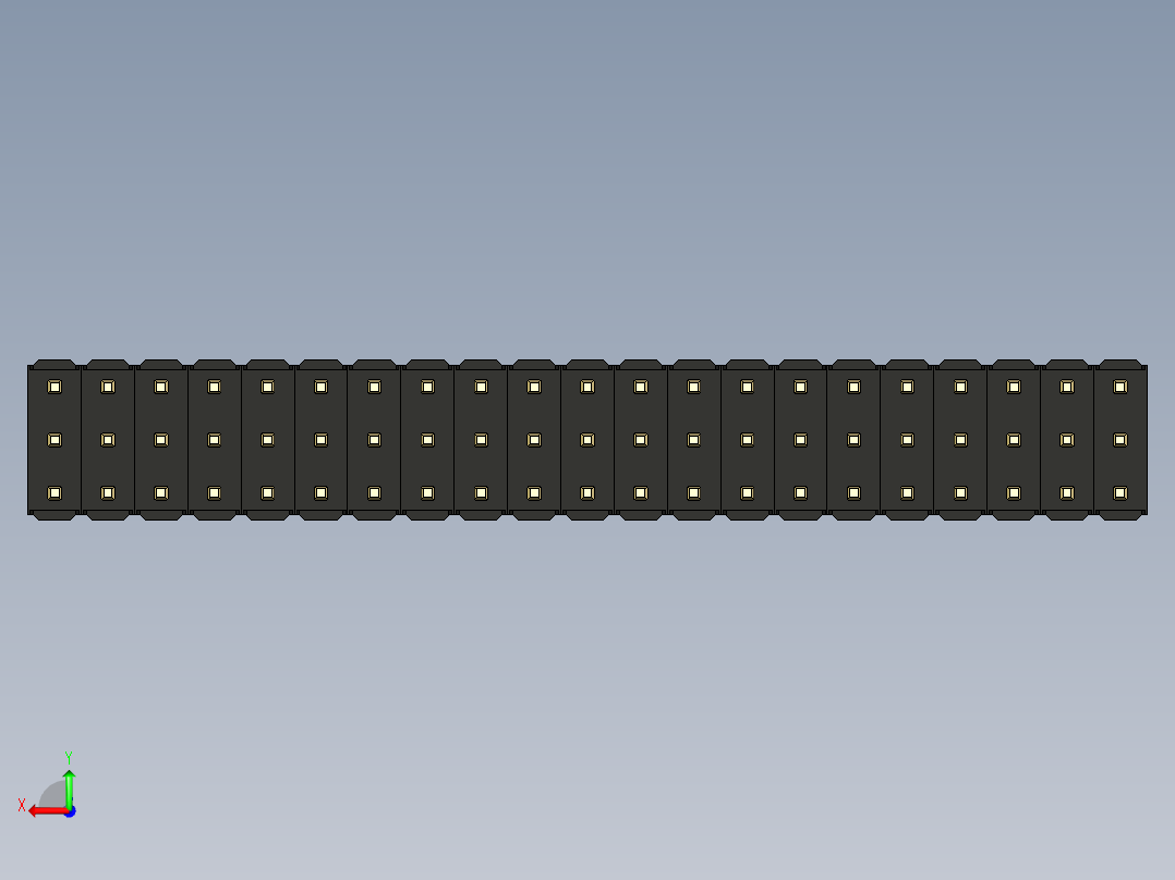 彩色公头100mil（2.54mm）系列-DS1021_black_3x21p_100mil_Type43_rev1.0后视图