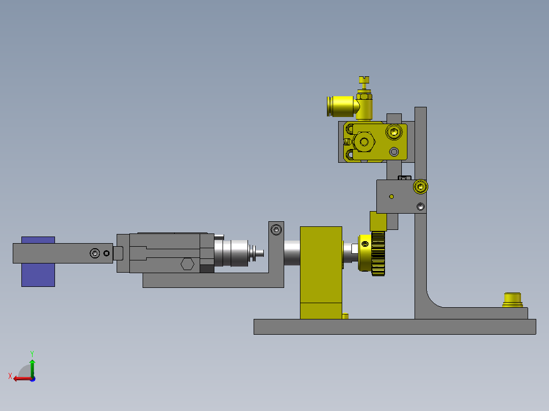 双夹爪180°旋转移栽结构3d图纸 非标移栽机 90度翻转结构3d模型后视图