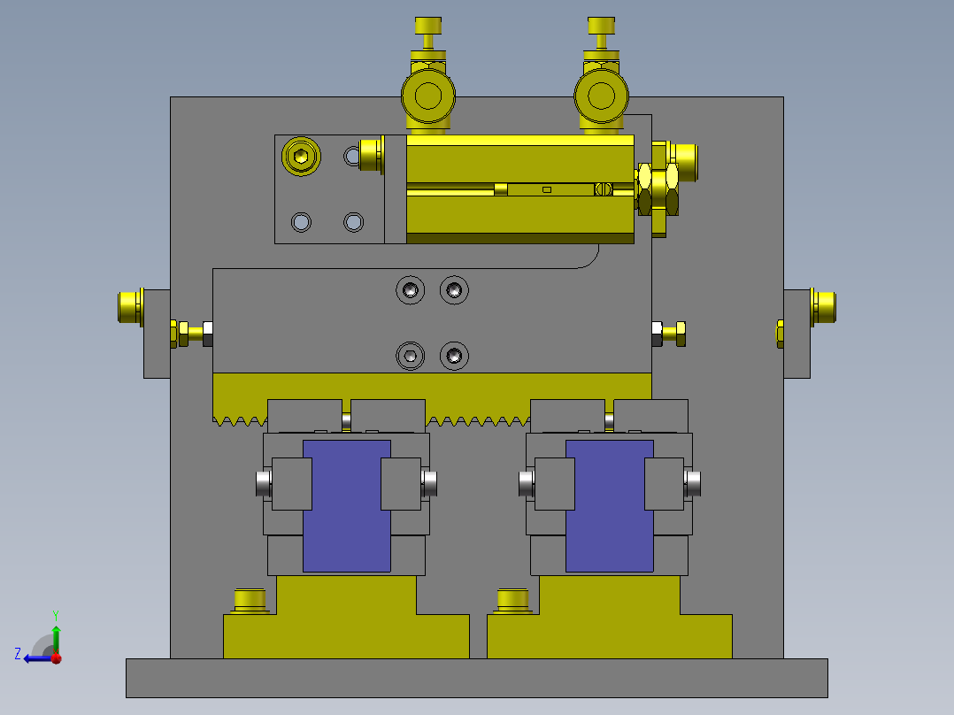 双夹爪180°旋转移栽结构3d图纸 非标移栽机 90度翻转结构3d模型右视图