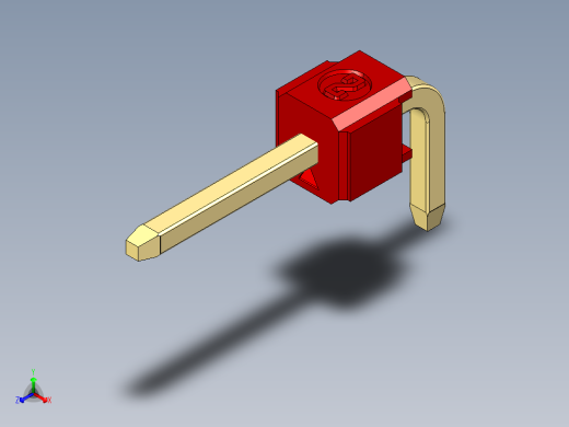 彩色公排针 100mil 2.54mm 系列-DS1022_red_1x01p_100mil_TypeD_rev1.0