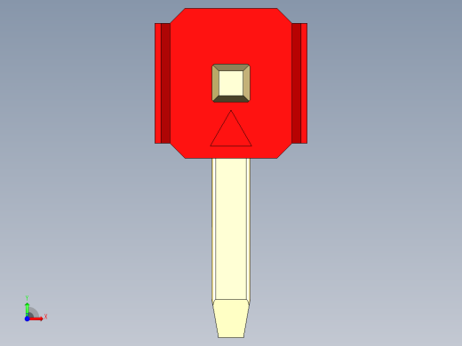 彩色公排针 100mil 2.54mm 系列-DS1022_red_1x01p_100mil_TypeD_rev1.0前视缩略图