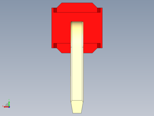 彩色公排针 100mil 2.54mm 系列-DS1022_red_1x01p_100mil_TypeD_rev1.0后视缩略图