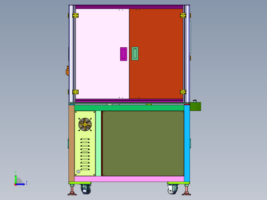 外壳全自动检测定位贴标机左视缩略图
