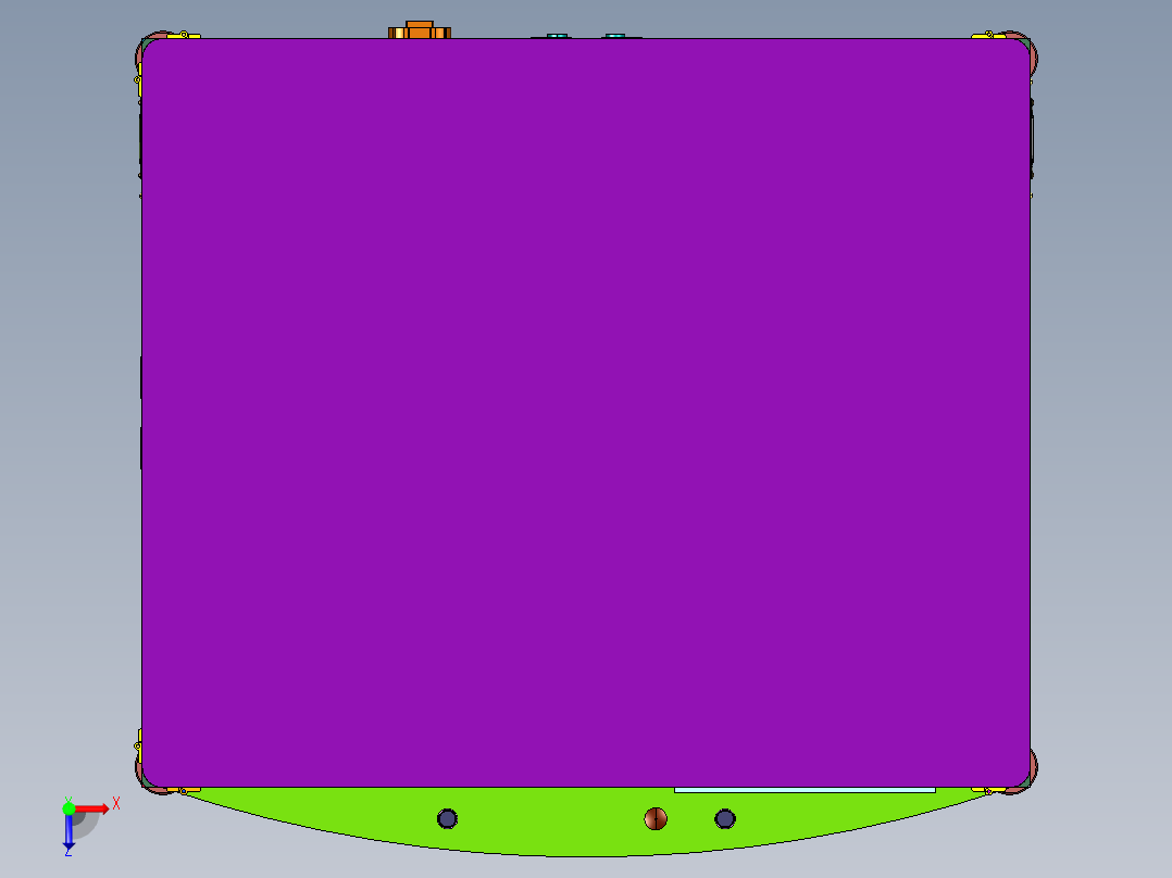 外壳全自动检测定位贴标机俯视图