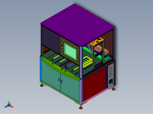 外壳全自动检测定位贴标机正等轴测缩略图