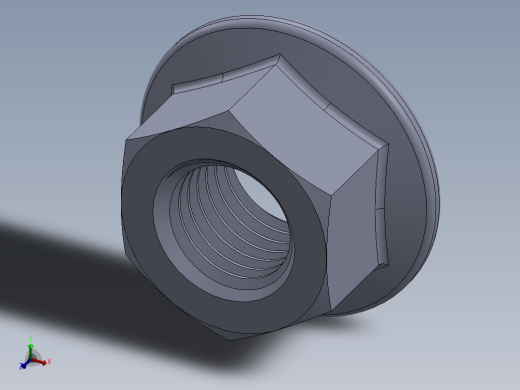 公制法兰螺母-FN M16x2.SLDPRT