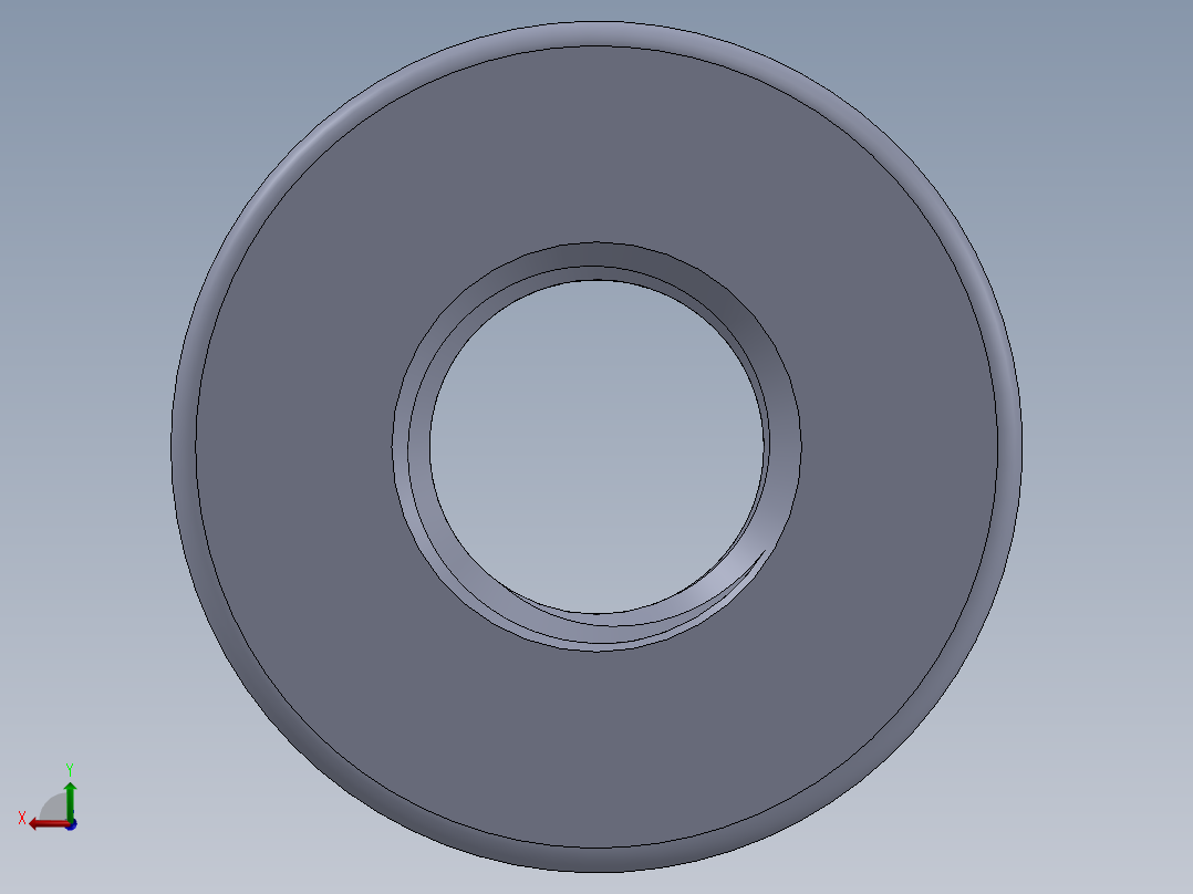 公制法兰螺母-FN M16x2.SLDPRT后视图