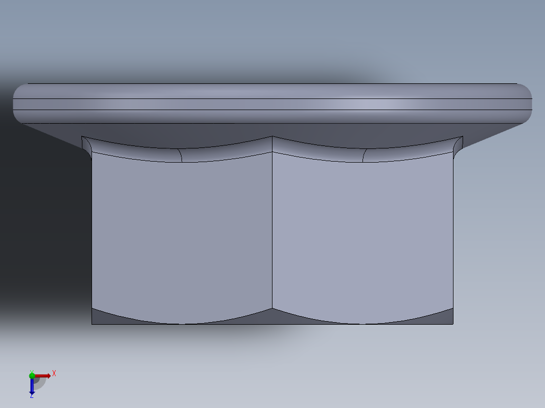 公制法兰螺母-FN M16x2.SLDPRT俯视图