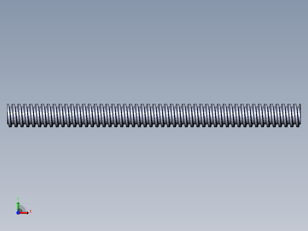 公制 （ISO） 梯形螺钉-TR16x4x200.SLDPRT前视图