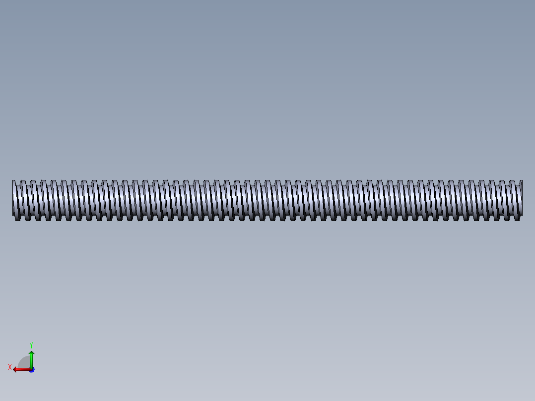 公制 （ISO） 梯形螺钉-TR16x4x200.SLDPRT后视图