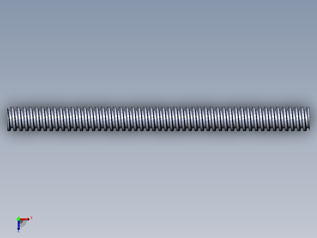 公制 （ISO） 梯形螺钉-TR16x4x200.SLDPRT俯视图