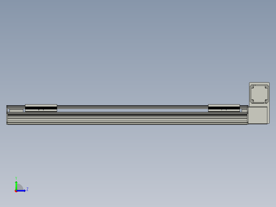 直线模组LHB17-L40-S850-RU设计图纸左视图