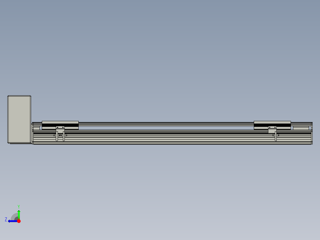 直线模组LHB17-L40-S850-RU设计图纸右视图