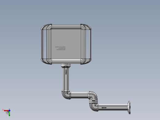 向上固定底座+中间连接器+转角+箱体连接器+控制箱