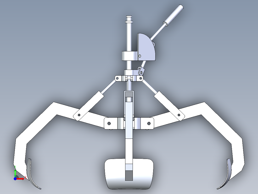 轮胎抓取爪前视图