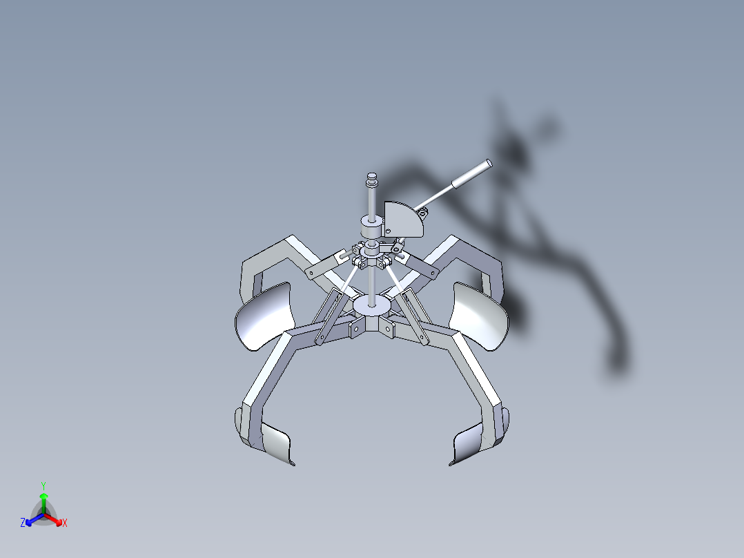 轮胎抓取爪正等轴测图
