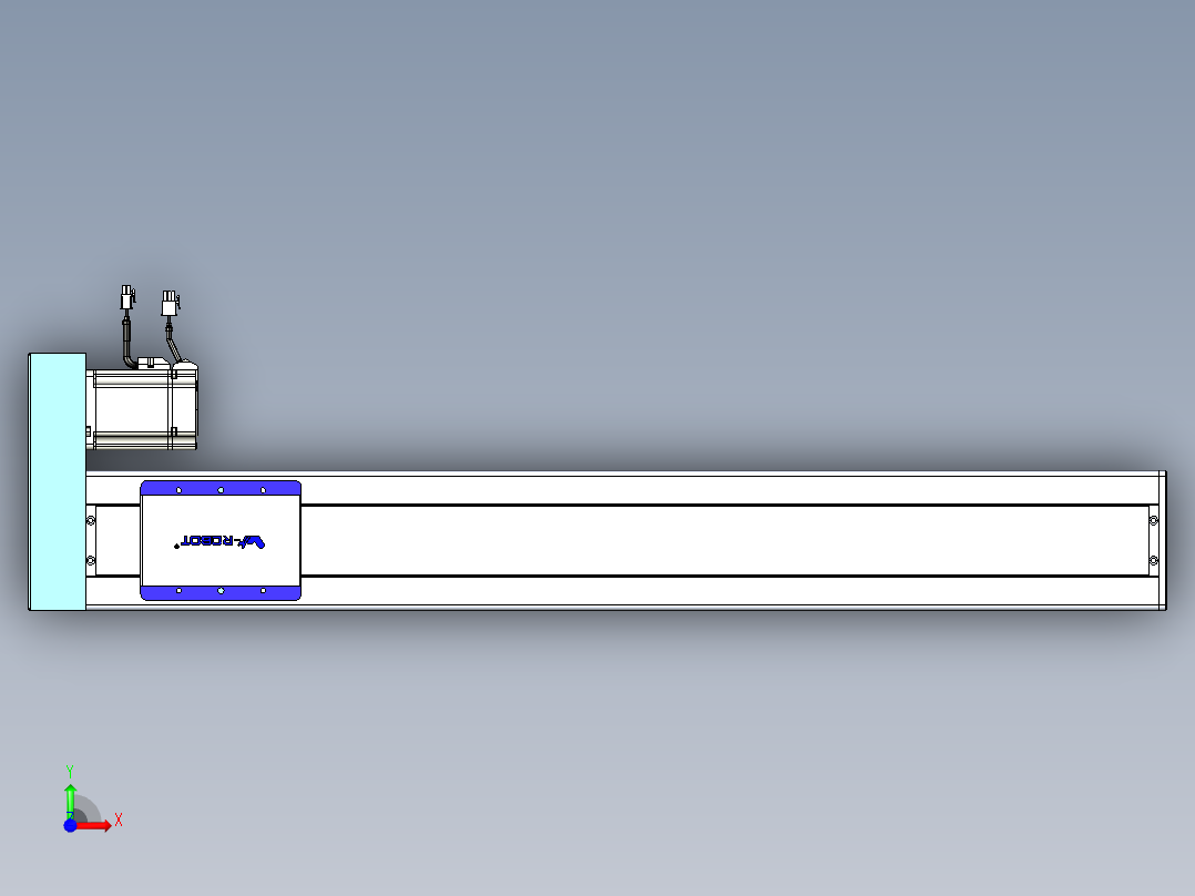 威洛博VC丝杆传动-无尘环境VC14-Lxx-C-S800-BR-ZP75-C3前视图