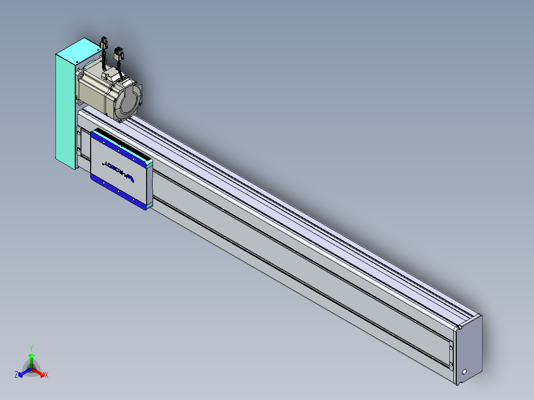 威洛博VC丝杆传动-无尘环境VC14-Lxx-C-S800-BR-ZP75-C3正等轴测图