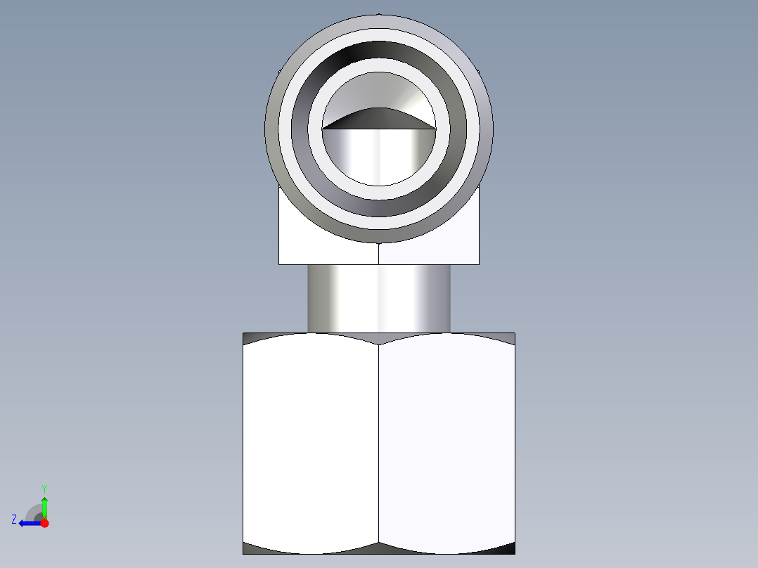 卡套式工业通用硬管接头EO_Standpipe_elbow_EVW10LOMDCF右视图