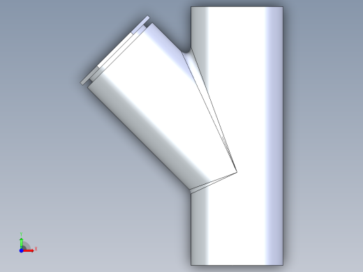 CPVC管件34-Sch80_45_Reducing_Wye_SxSxS_9870-251FB_2in x 1.5in前视缩略图