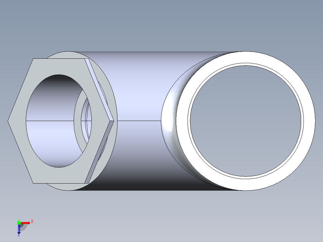 CPVC管件34-Sch80_45_Reducing_Wye_SxSxS_9870-251FB_2in x 1.5in俯视图