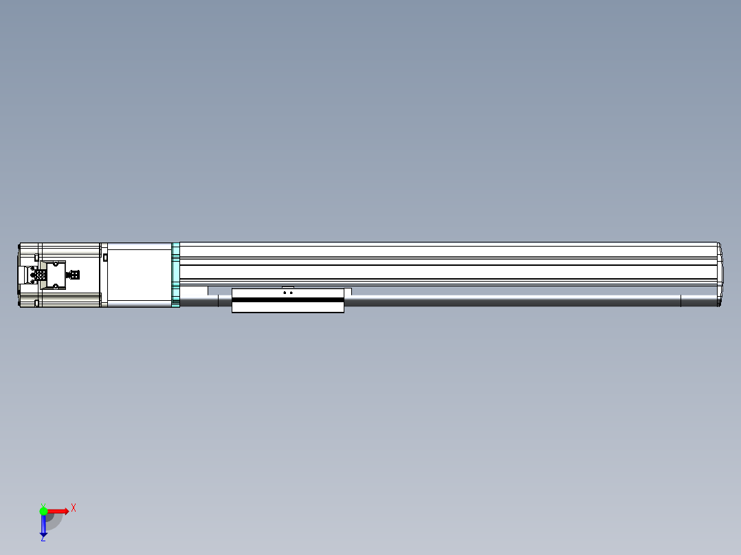 VF丝杆传动-一般环境VF14-Lxx-C-S400-BC-ZP75-C3俯视图