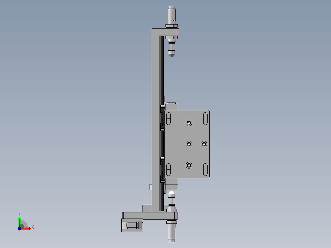 一种分割器转盘上料通用机械手前视图